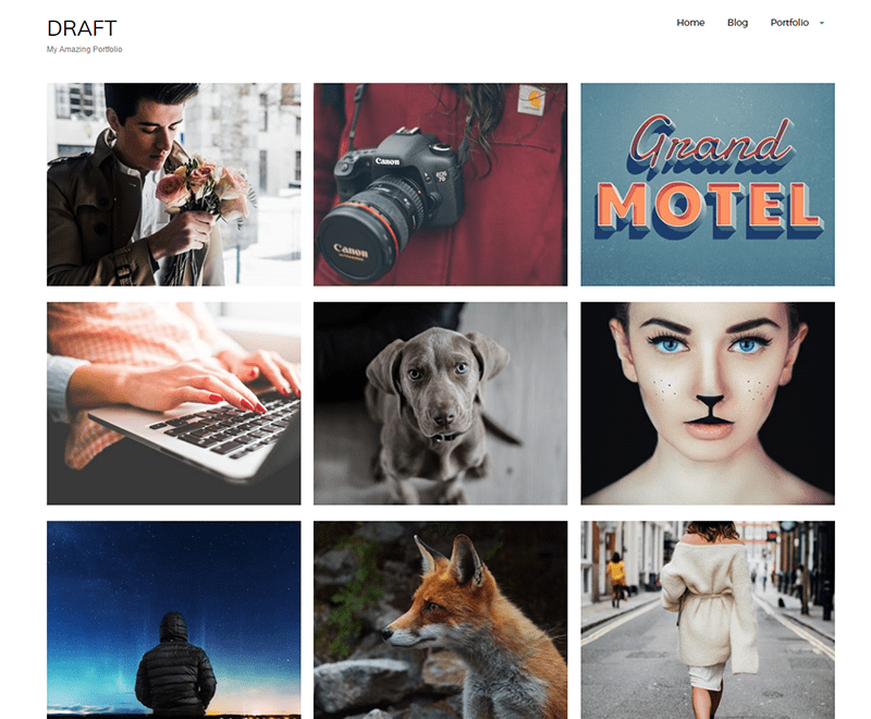 Draft Portfolio Theme Miễn phí Tải về