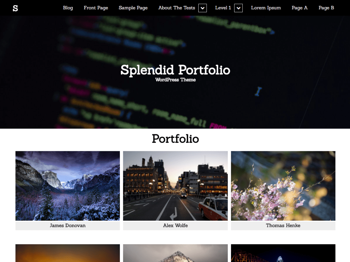 Splendid Portfolio Theme Miễn phí Tải về
