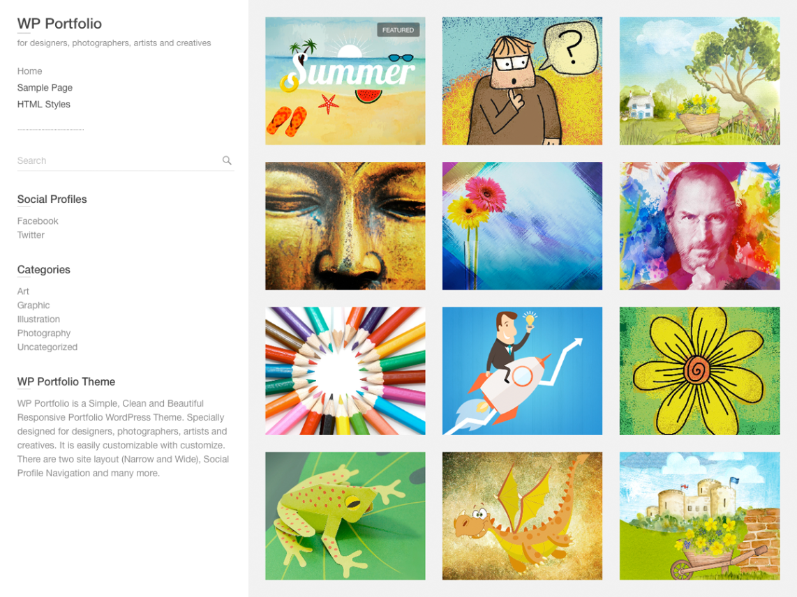WP Portfolio Theme Miễn phí Tải về
