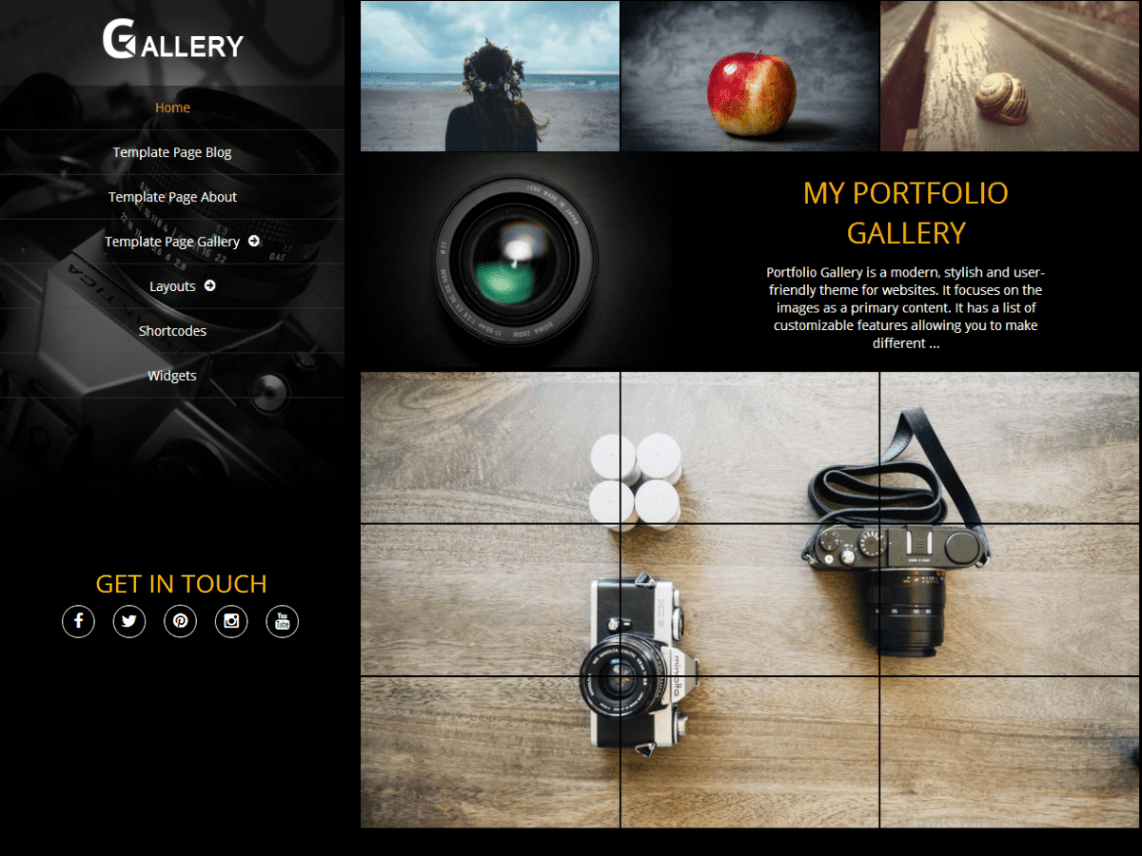 Portfolio Gallery Theme Miễn phí Tải về