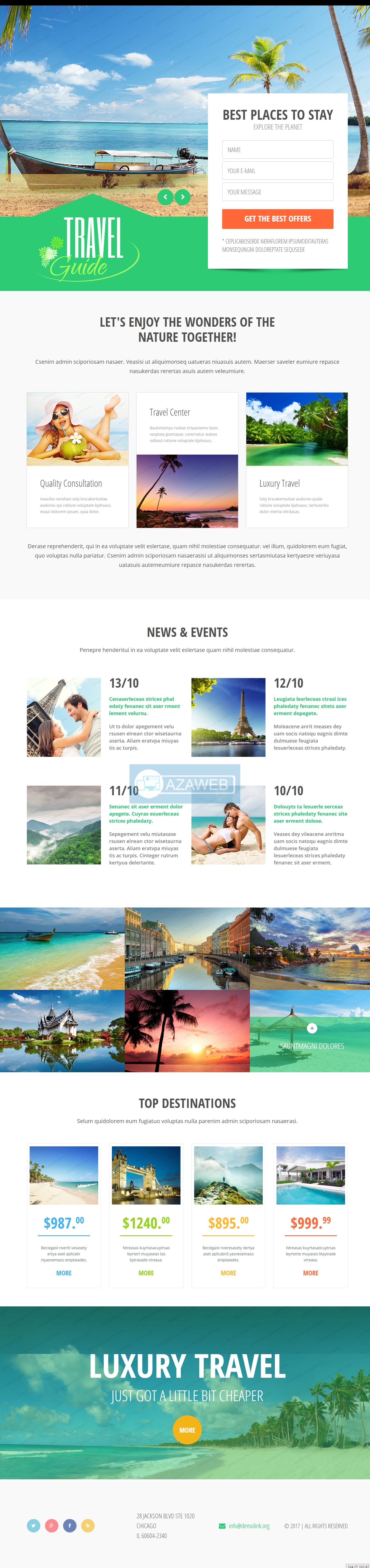 Landing page Travel Agency