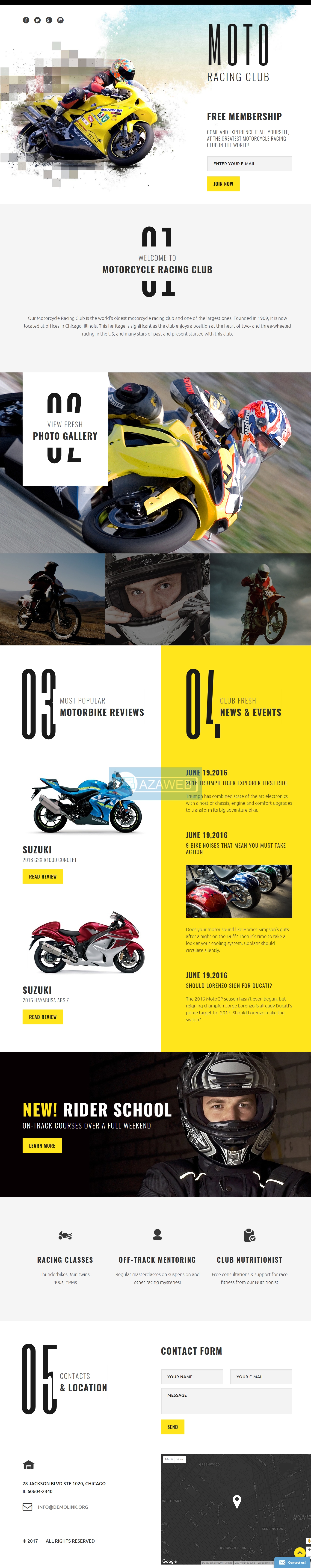 Landing page Motor Sports