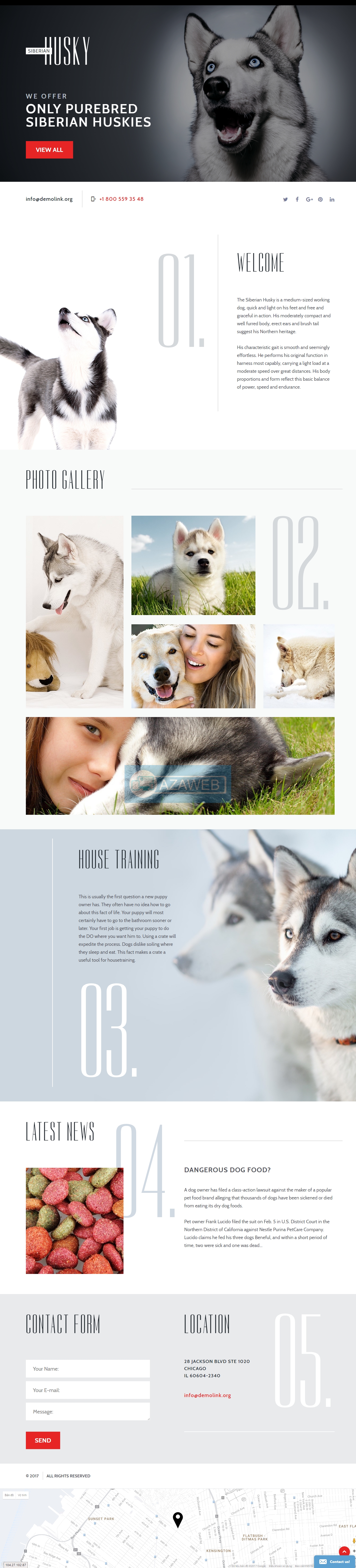 Landing page Canine 