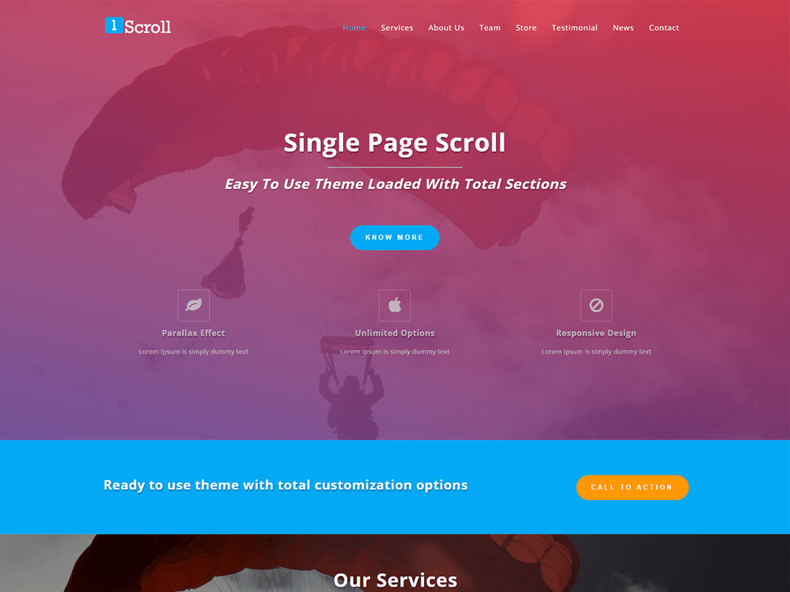 Single Page Scroll Theme Tải xuống miễn phí