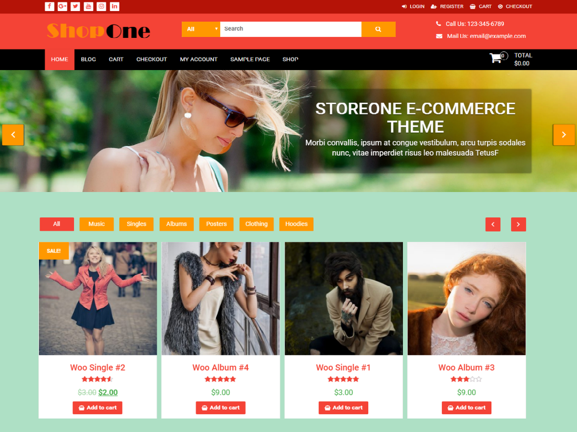 ShopOne Theme Miễn phí Tải về