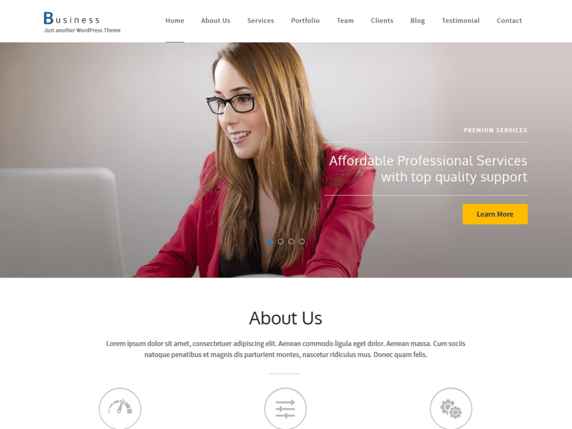 Business One Page Theme Miễn phí Tải về