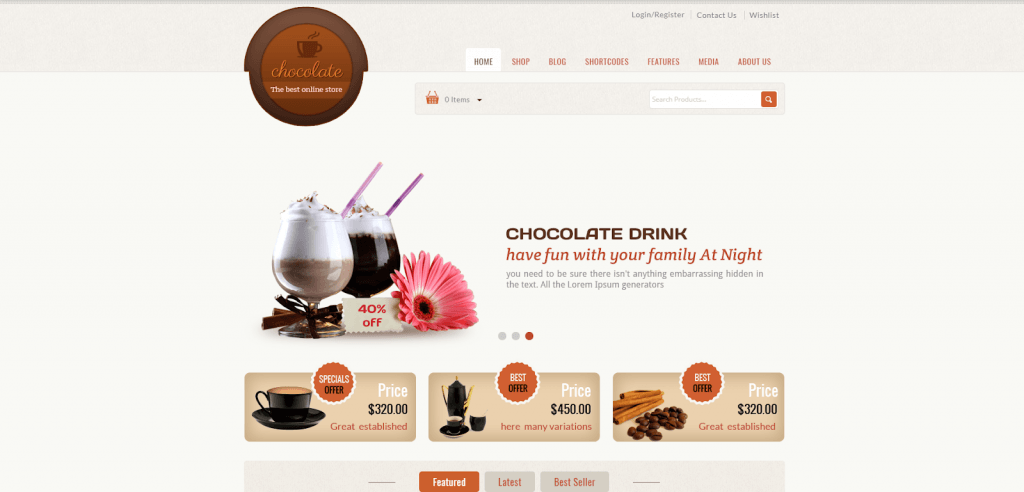 Chocolate - Cửa hàng bánh WooCommerce Theme