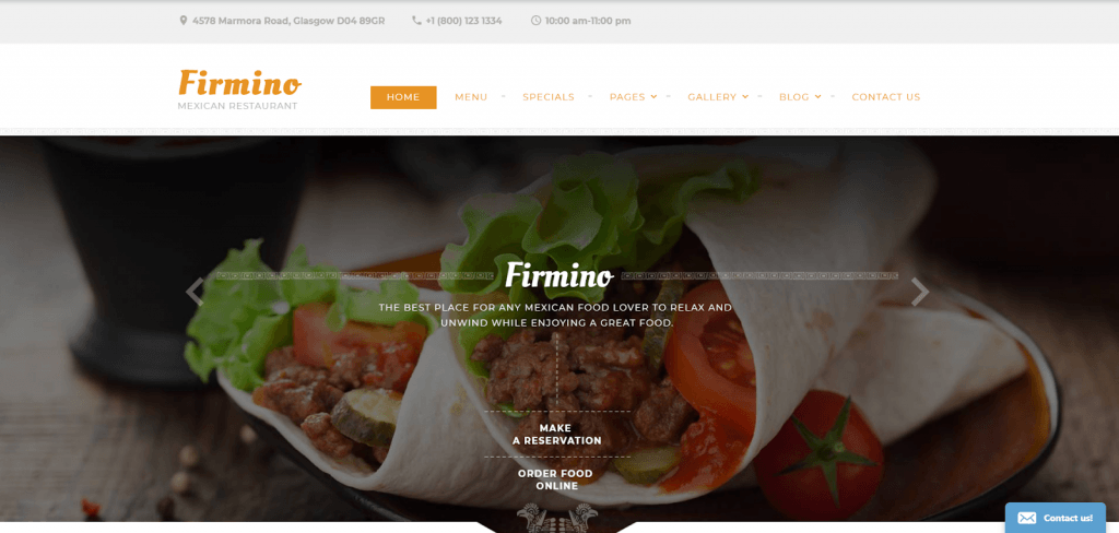 Mẫu trang web đa năng của nhà hàng - nhà hàng Mexico