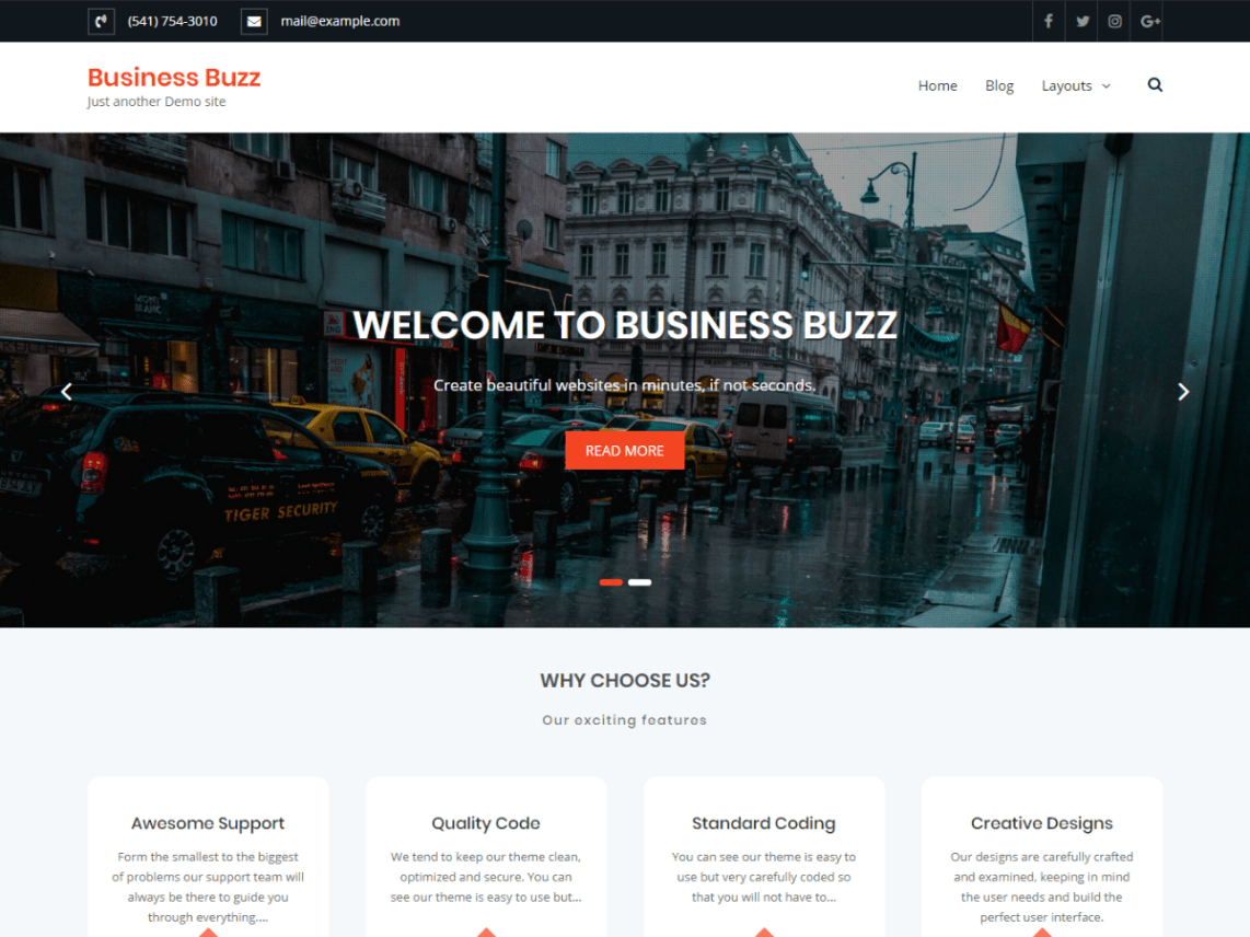 Business Buzz Theme Miễn phí Tải về