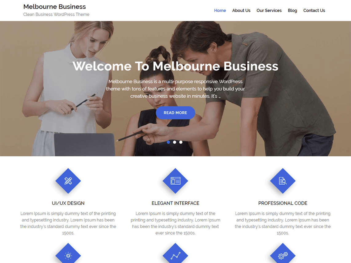 Melbourne Business Theme Miễn phí Tải về