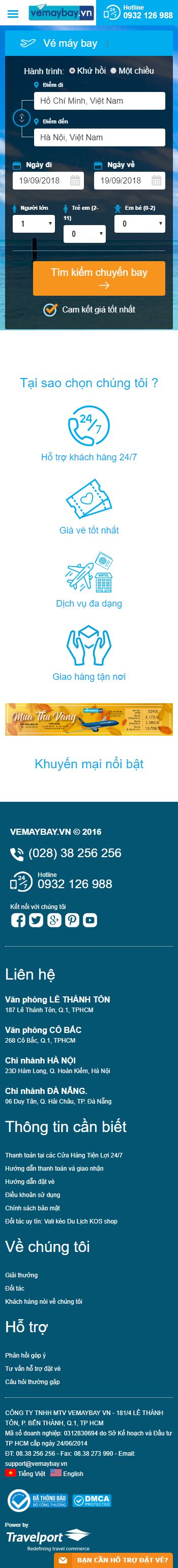 thiết kế website đặt vé máy bay trực tuyến